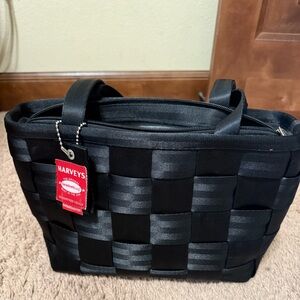 Harveys Black Checkerboard Tote